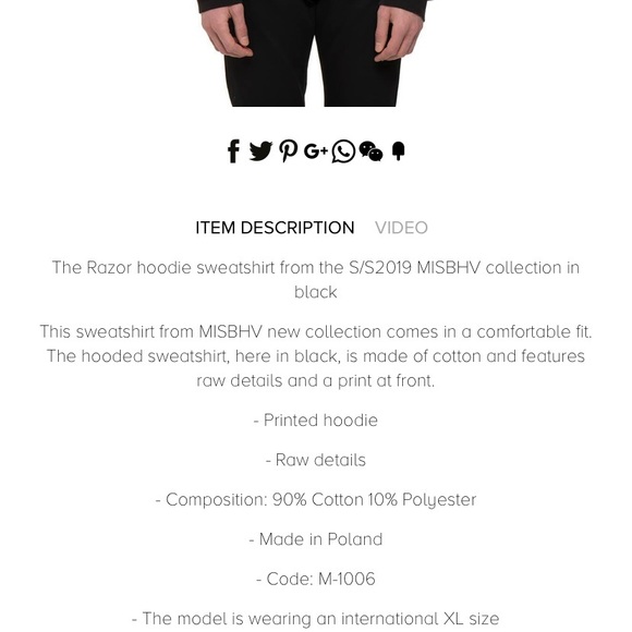 MISBHV RAZOR HOODIE - Black - Picture 7 of 7